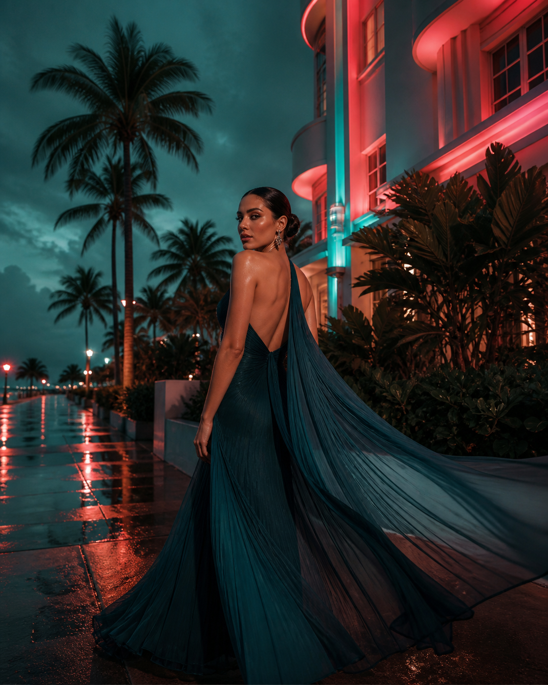 The runway moves after dark